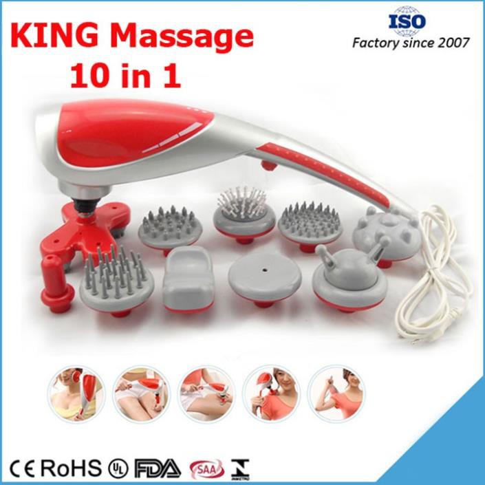 [Sẵn Hàng Giao Ngay] Máy massage cầm tay 10 đầu