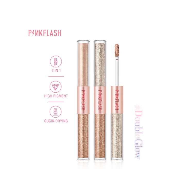 Phấn Mắt Dạng Lỏng 2 Trong 1 Sắc Tố Cao Không Thấm Nước PINKFLASH