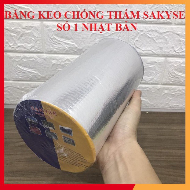 Băng keo siêu chống thấm SAKYSE, chống dột, chống thấm nước, chống thủng...20cmx5m