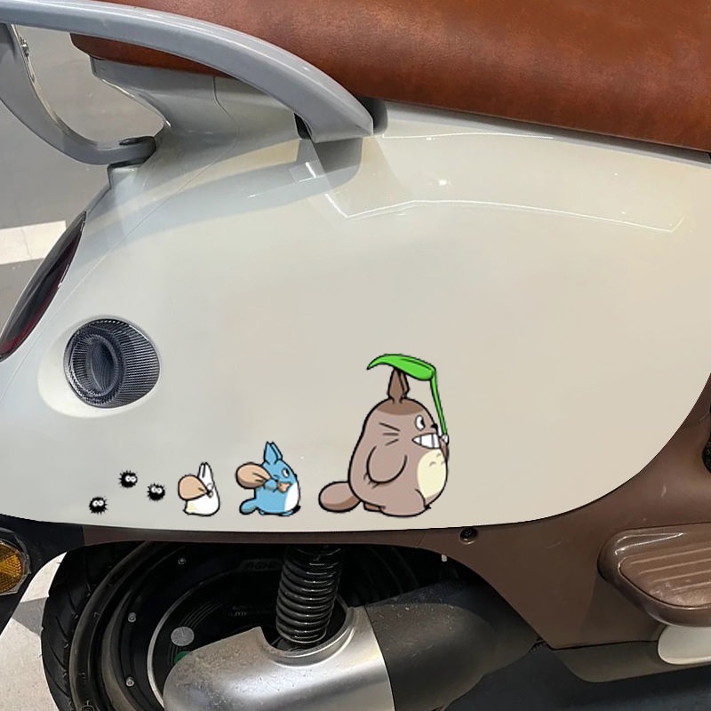 Totoro hàng xóm của tôi Nhãn dán phản chiếu Truyện tranh Miyazaki Hayao Hình dán hoạt hình Xe Motorycle Decal trang trí dễ thương