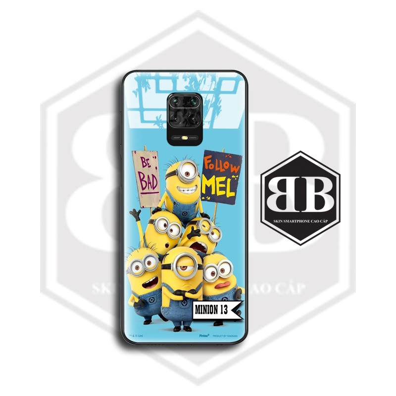 Ốp lưng kính cường lực Xiaomi Redmi Note 10 CC9 Pro / Redmi K20 Mi 9T / Mi CC9 Mi A3 Lite / Note 9 Pro Max hình minion | BigBuy360 - bigbuy360.vn