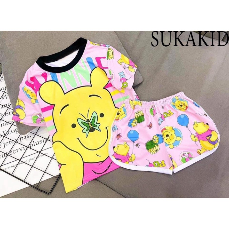 Bộ đồ bé gái hình in 3D hinh in gấu mũi bướm .cô gái gấu. con ngựa.bé thỏ dâu cưỡi chổi 6kg đên 40kg.GN08.