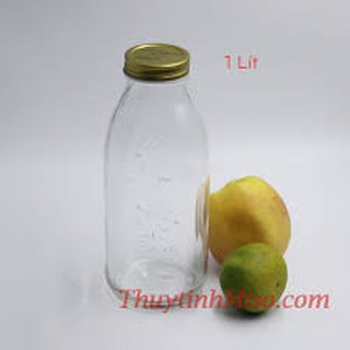 BỘ 6 CHAI THỦY TINH MASON CAO CẤP 1 LÍT