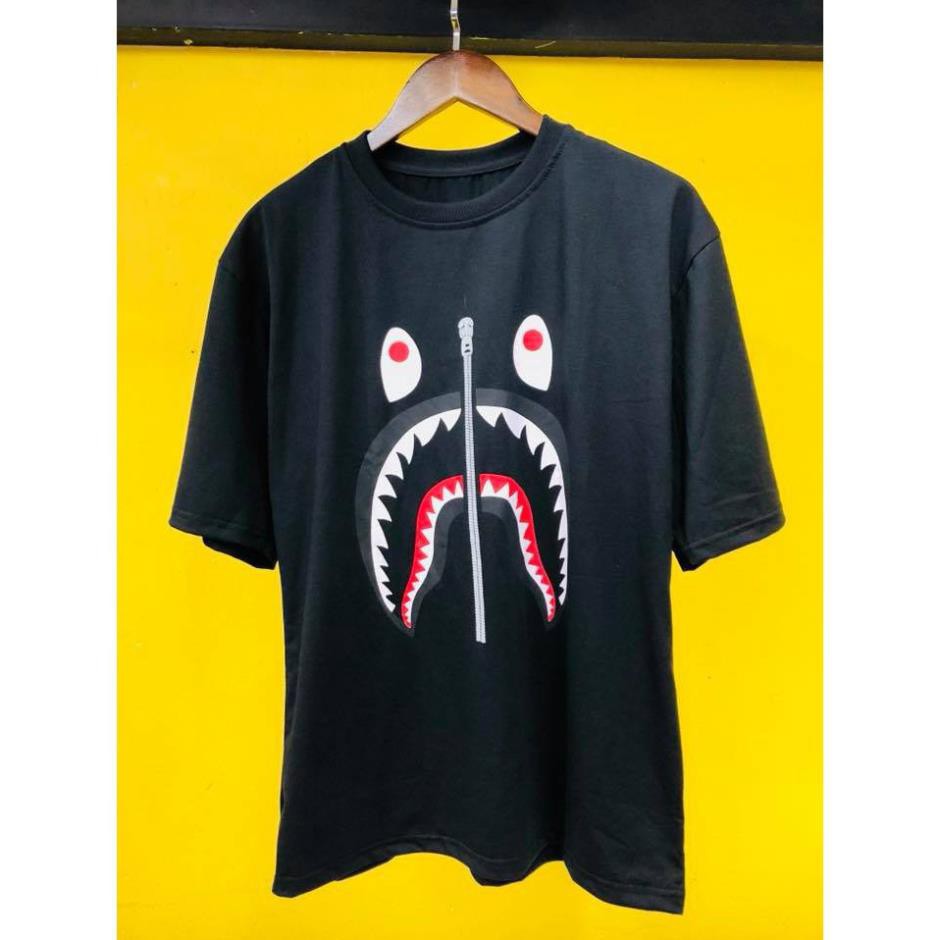 Áo thun Bape Shark Cá Mập Unisex - Tee Bape Zipper - Oversize Bape A Bathing Ape - Áo phông Cá mập cực đẹp 👑 *