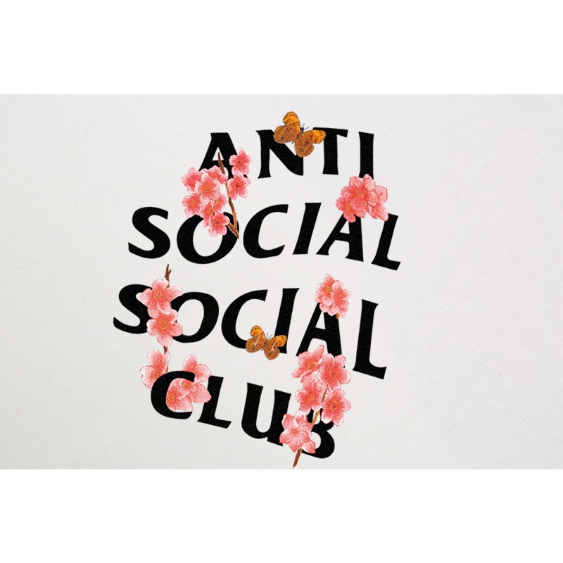 Áo Thun cotton Ngắn Tay In Chữ Anti SOCIAL SOCIAL CLUB Thời Trang Cho Nam Nữ