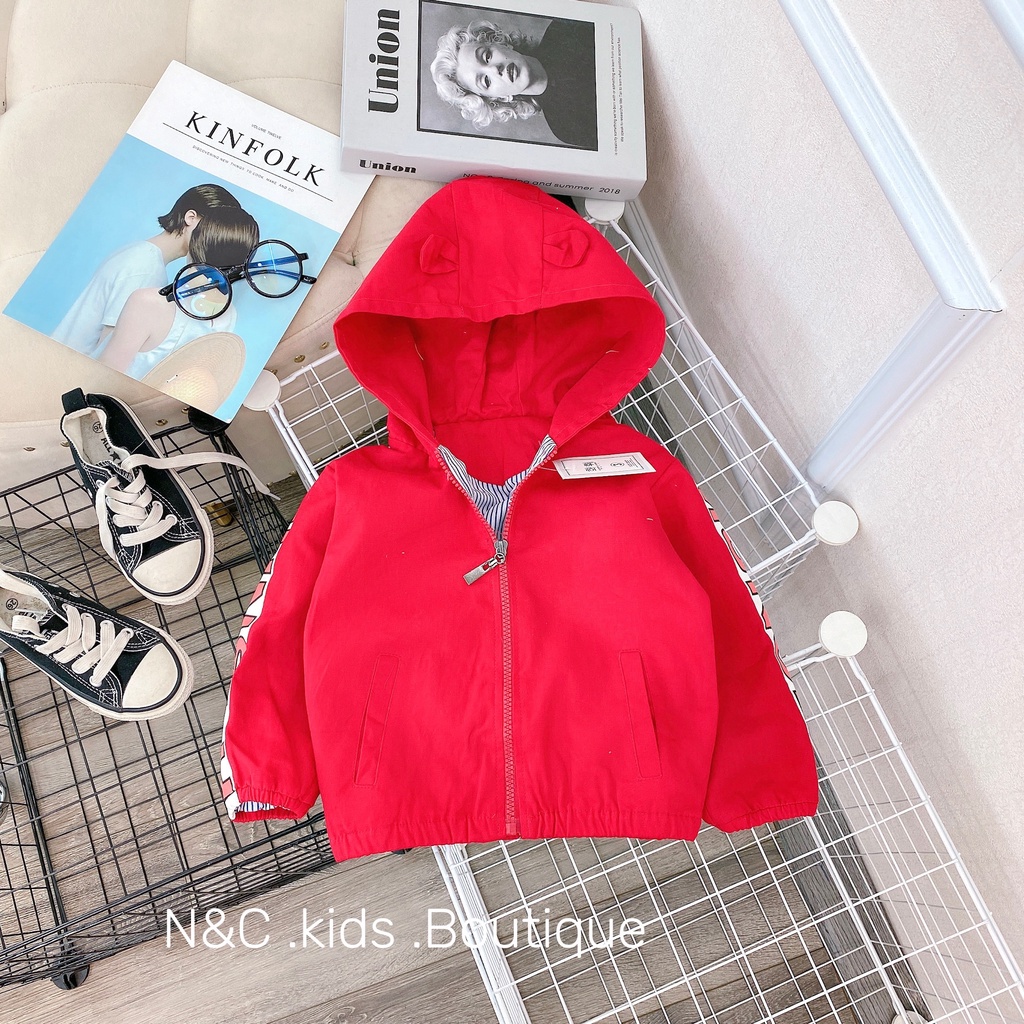 SALE ÁO KHOÁC GIÓ2 LỚP CHÚ GẤU BÉ TRAI BÉ GAI CAO CẤP(AKKKG)