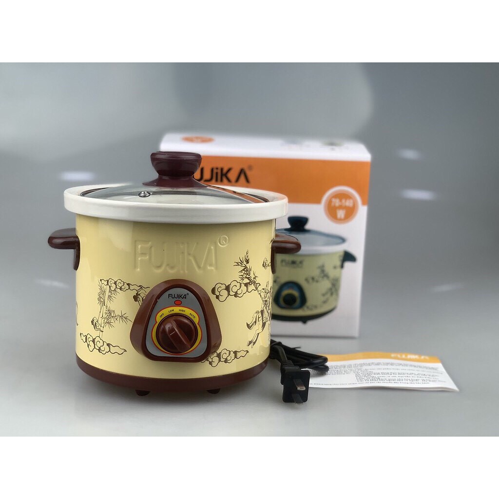 Nồi nấu chậm Fujika FJ-KC15 dùng để hầm cháo em bé, chưng yến, kho cá giữ được hương vị của thức ăn - KILA