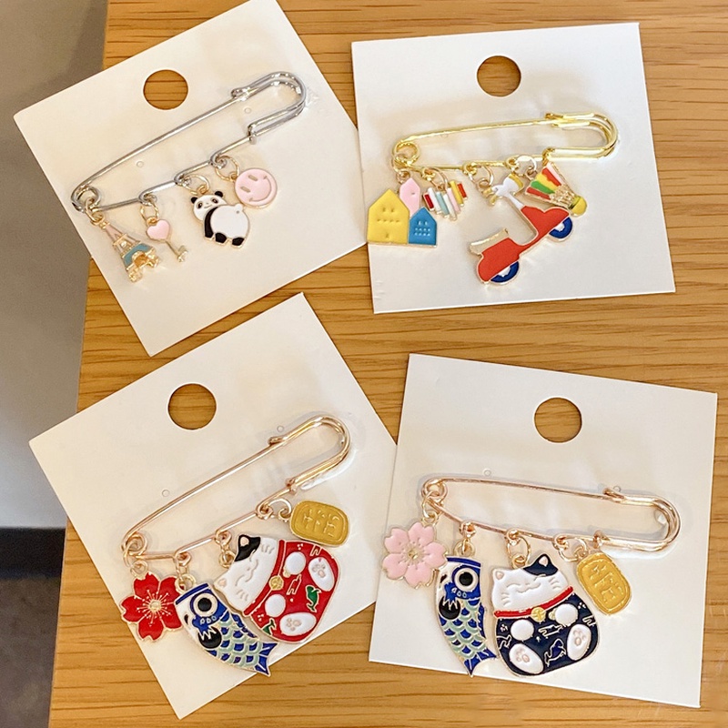 Trâm cài áo hình hoạt hình xinh xắn thời trang cho nữ