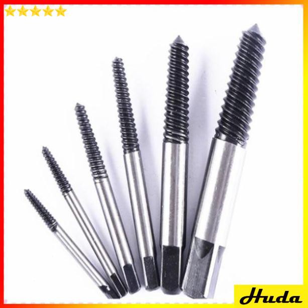 BỘ MŨI VẶN THÁO ỐC VÍT BULONG BỊ GÃY - BỘ THÁO VÍT BU LÔNG GẪY 6 MÓN - đồ làm mộc