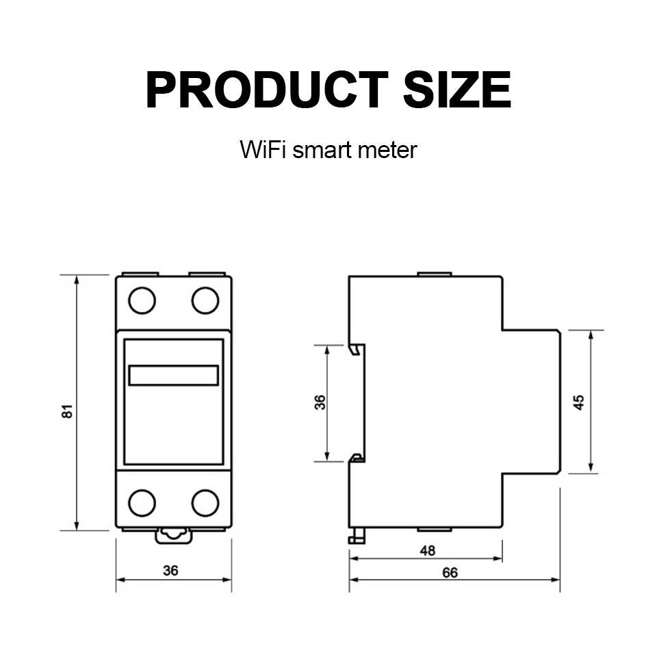 Thiết Bị Đo Công Suất Năng Lượng Thông Minh Kwh Kết Nối Wifi Hỗ Trợ Smartlife / Tuya App Alexa Google Home
