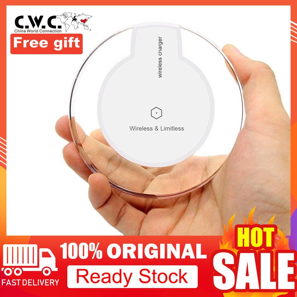 Đế Sạc Không Dây Siêu Tốc Cwc Qi Cho Huawei Iphone Max Samsung S9 Xiaomi