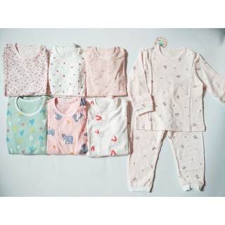 Bộ thun cotton dài tay Moimoln xuất Hàn bé trai & bé gái