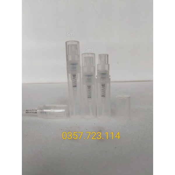 chai nhựa 2ml,3ml chiết nước hoa