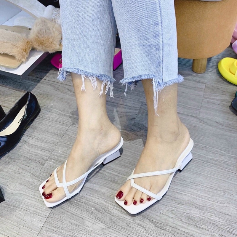Guốc nữ xỏ ngón 3cm cực kì dễ đi hàng chất đẹp