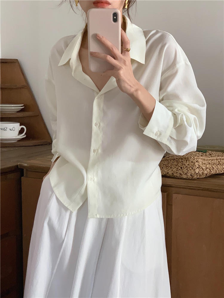 Áo Sơ Mi Nữ Tay Dài Buộc Dây Sau Lưng 50988