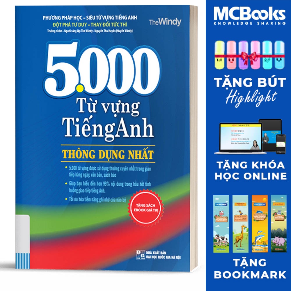 Sách - 5000 Từ Vựng Tiếng Anh Thông Dụng Nhất Dành Cho Người Học Cơ Bản - Học Kèm App Online