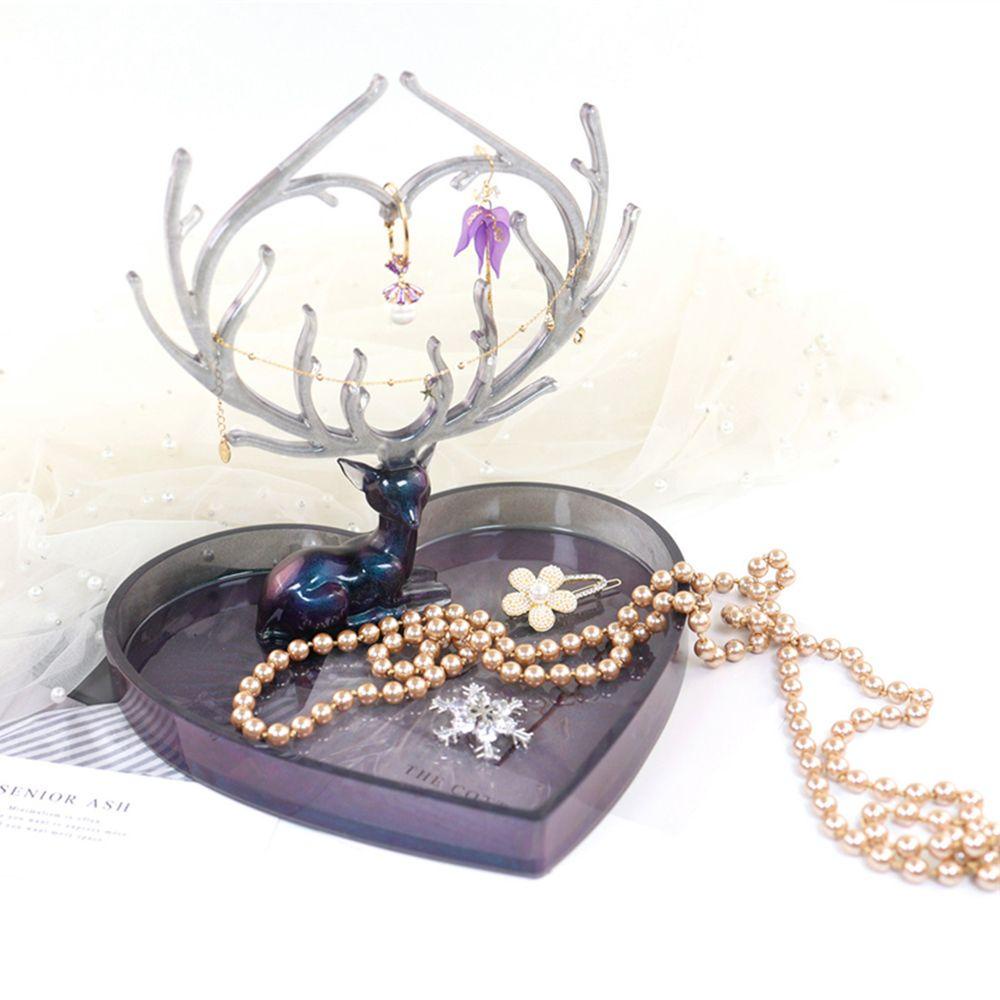 Khuôn Làm Giá Đỡ Trang Sức Hình Chú Hươu Bằng Nhựa Epoxy Độc Đáo DIY