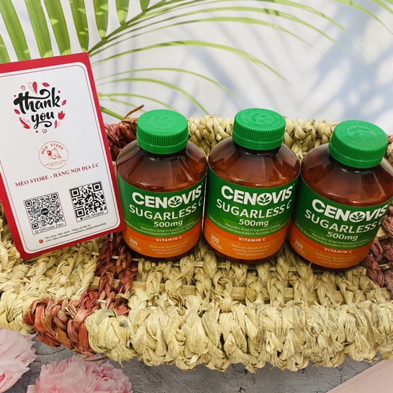 Viên nhai VITAMIN C - Cenovis Vitamin C 500mg 300 viên - Date tháng 9/2023