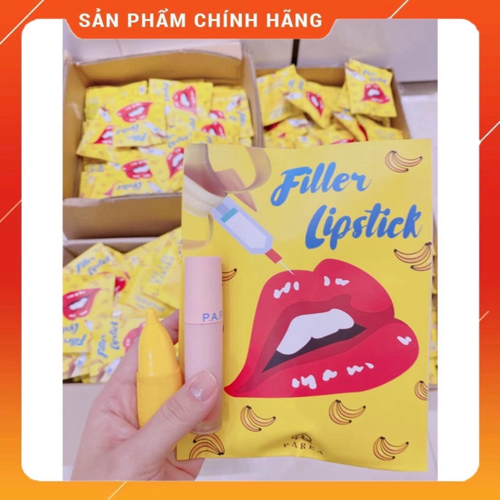 SON FILLER LIPSTICK CHUỐI COLLAGEN KHỬ THÂM HỒNG MÔI PAREA 40G