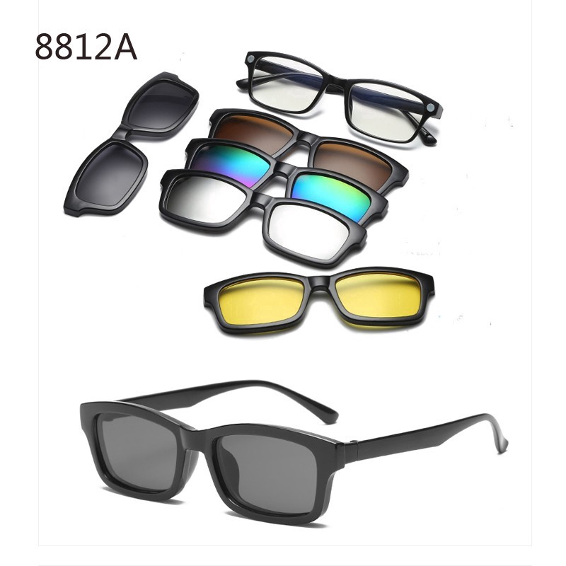 Fashion Men Outdoor Clip-on Glasses Polarized Magnetic Clip Women Sunglasses