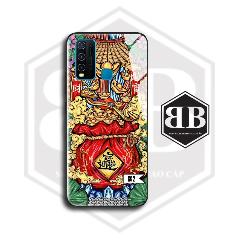 Ốp lưng kính cường lực Vivo Y30 / Vivo Y50 in hình 12 con giáp theo yêu cầu