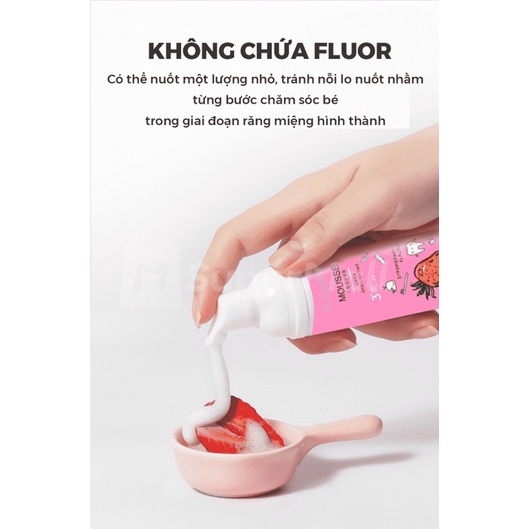 Kem Đánh Răng Tạo Bọt Trẻ Em Hương Dâu, Kem Đánh Răng Chống Sâu Răng Cho Trẻ Em Dạng Bọt Tuyệt Đối An Toàn