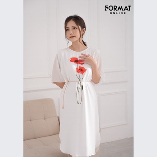 Đầm nữ cao cấp FORMAT 2 lớp ngắn tay A993-581I