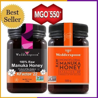 Manuka new zealand mgo 550+ 500gr manuka health honey mật ong úc wedderspoon kfactor 22/16/12 umf 400+ 250+ 100+