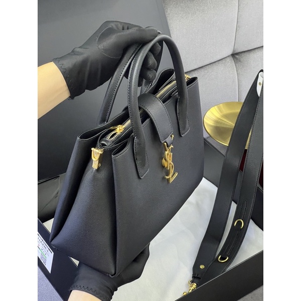 Túi Xách Công Sở Saint Laurent 3 Ngăn Da Thật size 30