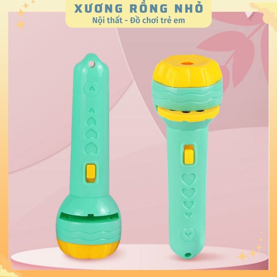 Đèn pin chiếu hình 80 hình động vật nghộ nghĩnh 3d sắc nét cho bé 1 2 3 4 tuổi - Xương Rồng Nhỏ