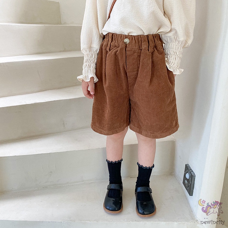 Quần Dài Vải Nhung Phong Cách Hàn Quốc Cho Bé Gái