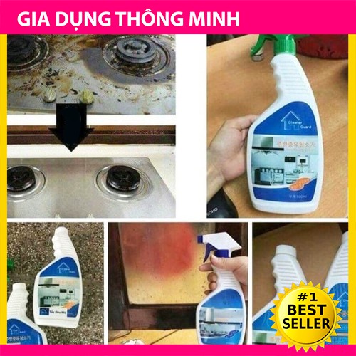 Xịt tẩy rửa đa năng 'thần thánh' Hàn Quốc-Kitchen Grease Cleaner-Loại Bỏ Tất Cả Các Vết Bẩn Cứng Đầu