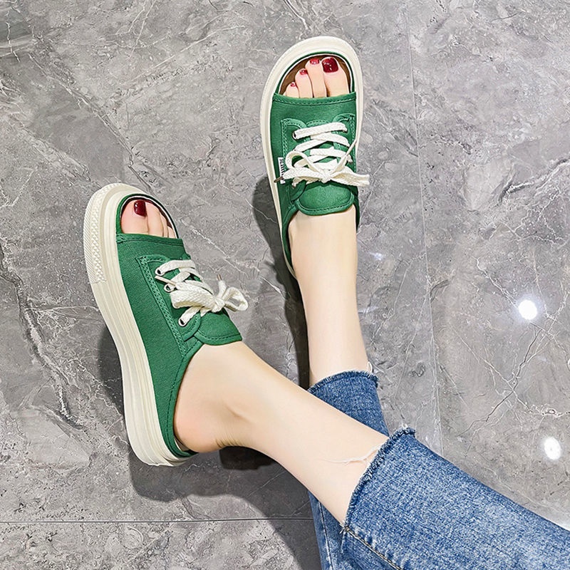 Giày Sục Nữ Hở Mũi Cao Cấp hàng chuẩn đẹp, phối đồ dễ dàng, lên chân tôn dáng