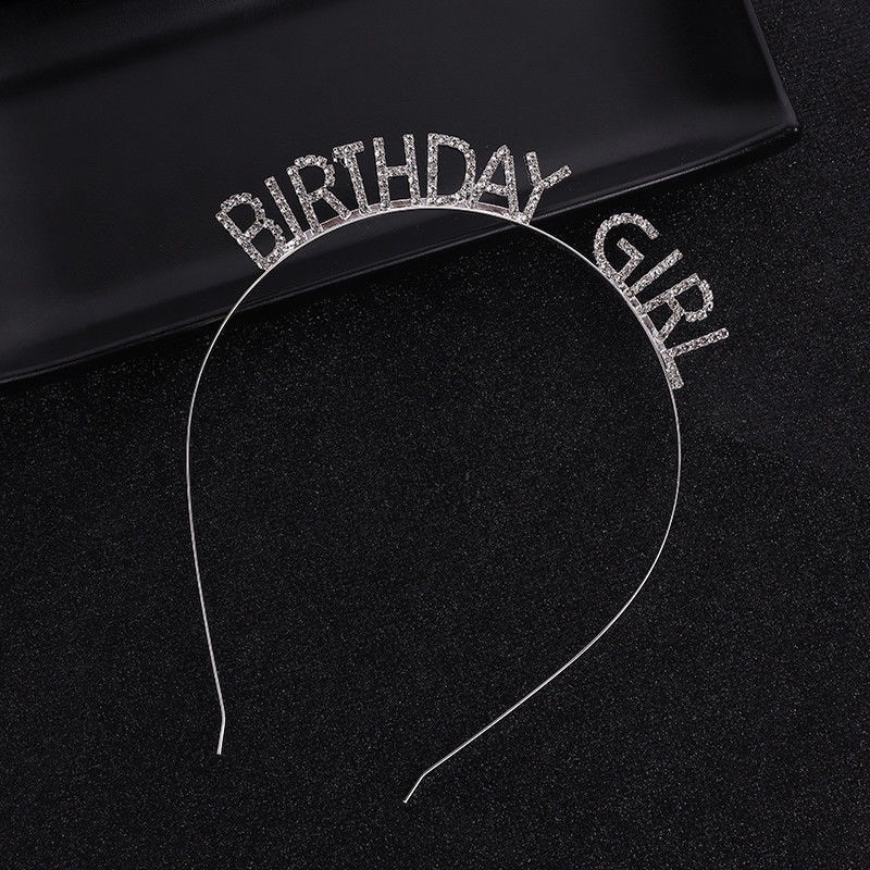 Bờm sinh nhật, Băng Đô Cài Tóc Sinh Nhật HAPPY BIRTHDAY Đính Đá