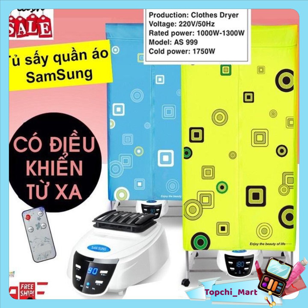 Tủ Sấy Quần Áo ⚡️ 𝐅𝐑𝐄𝐄 𝐒𝐇𝐈𝐏 ⚡️ Máy Sấy Quần Áo SAMSUNG, Sấy Siêu Nhanh, Loại Bỏ Mùi Hôi Và Vi Khuẩn