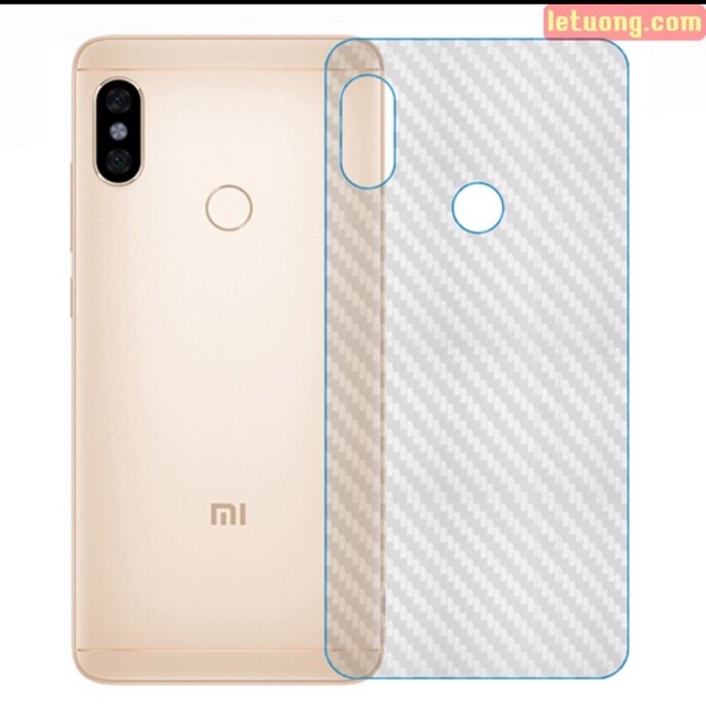 Miếng dán mặt lưng vân cacbon cho xiaomi redmi note 5 pro