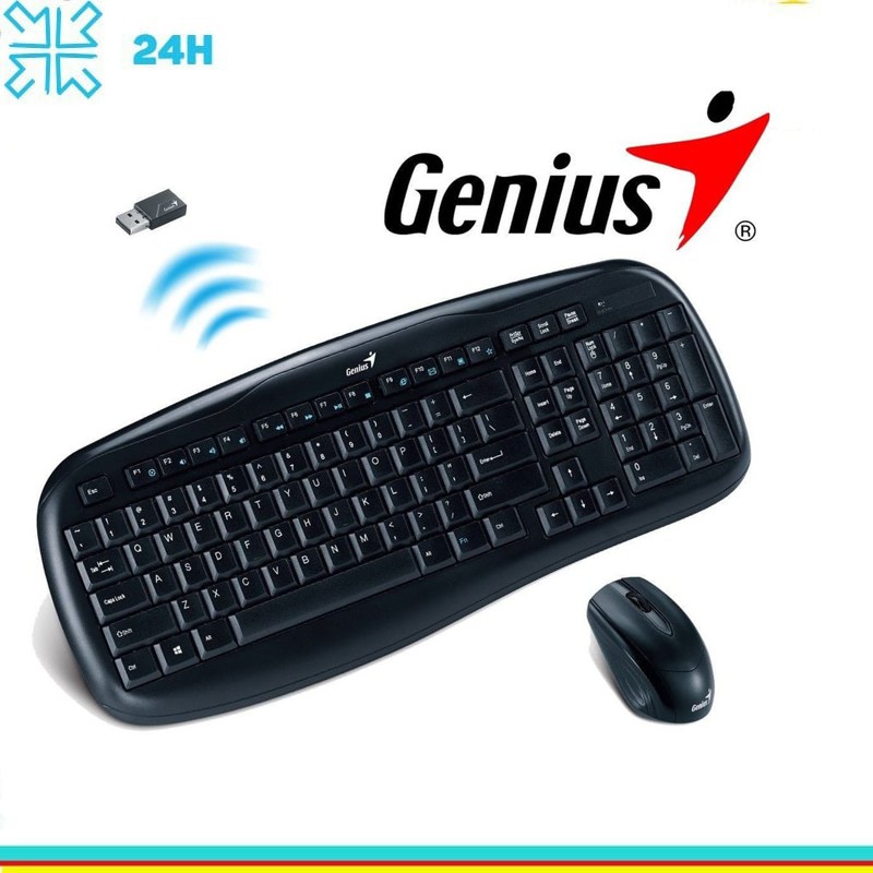 Bộ Bàn phím chuột không dây Genius Kb-8000x|Chính Hãng | Bh 12 Tháng