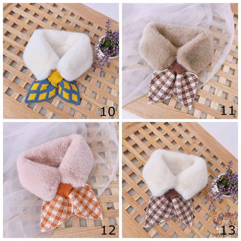 Khăn Choàng Cổ Phong Cách Hàn Quốc Thời Trang Mùa Đông Ấm Áp Dễ Thương Cho Bé Gái