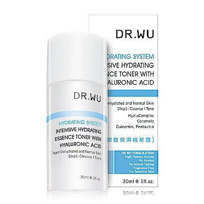 Toner &amp; lotion cấp ẩm Dr.WU with Hyaluronic Acid 30ml