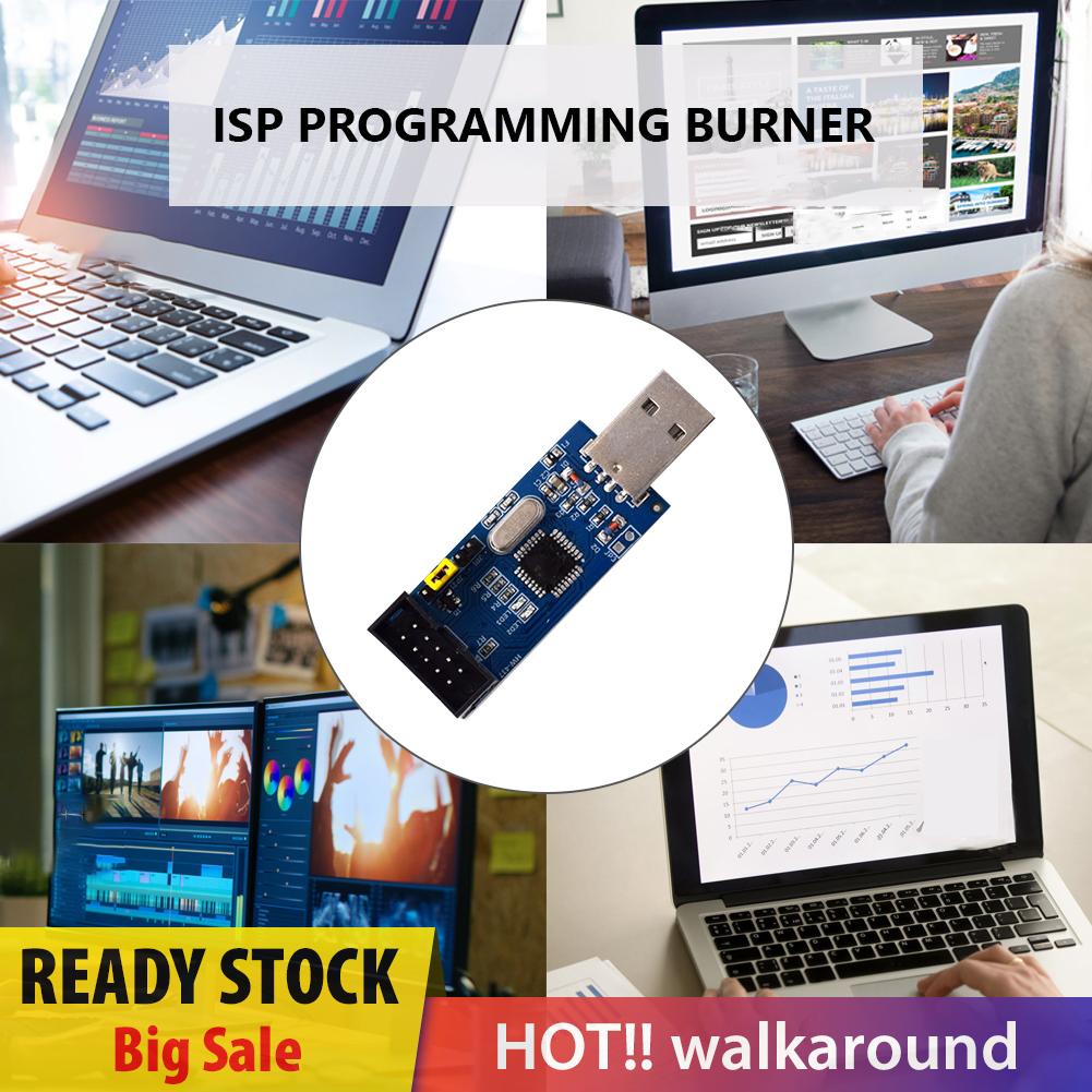 walkaround HW-437 51 MCU Download Line USB AVR ISP Programmer ATMEGA8A-AU Module Board