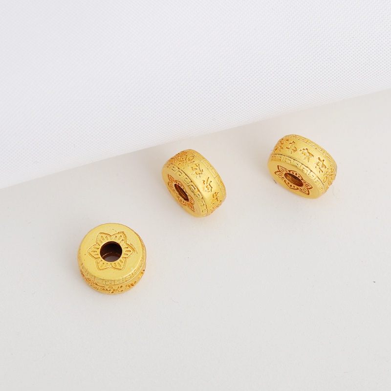 Túi Hạt Xỏ Lỗ Tròn 10mm Màu Sắc Vàng 18k Dùng Để Làm Trang Sức diy