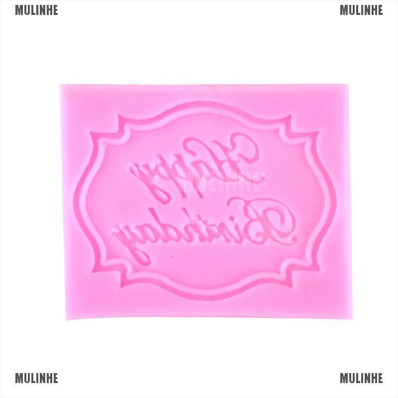 Khuôn silicone Tạo Hình Chữ Happy Birthday Trang Trí Bánh