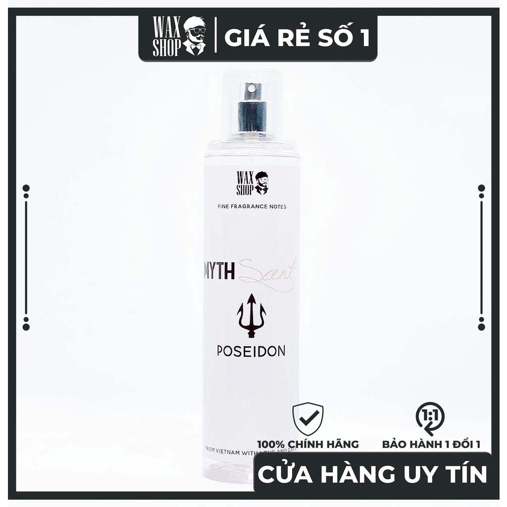 Xịt Thơm Body Mist Poseidon - Myth Scent Cho Nam ⚡Siêu Thơm⚡ Giữ Mùi 12H, Chính Hãng, Nam Tính, Nước Hoa Giá Rẻ - Waxsho