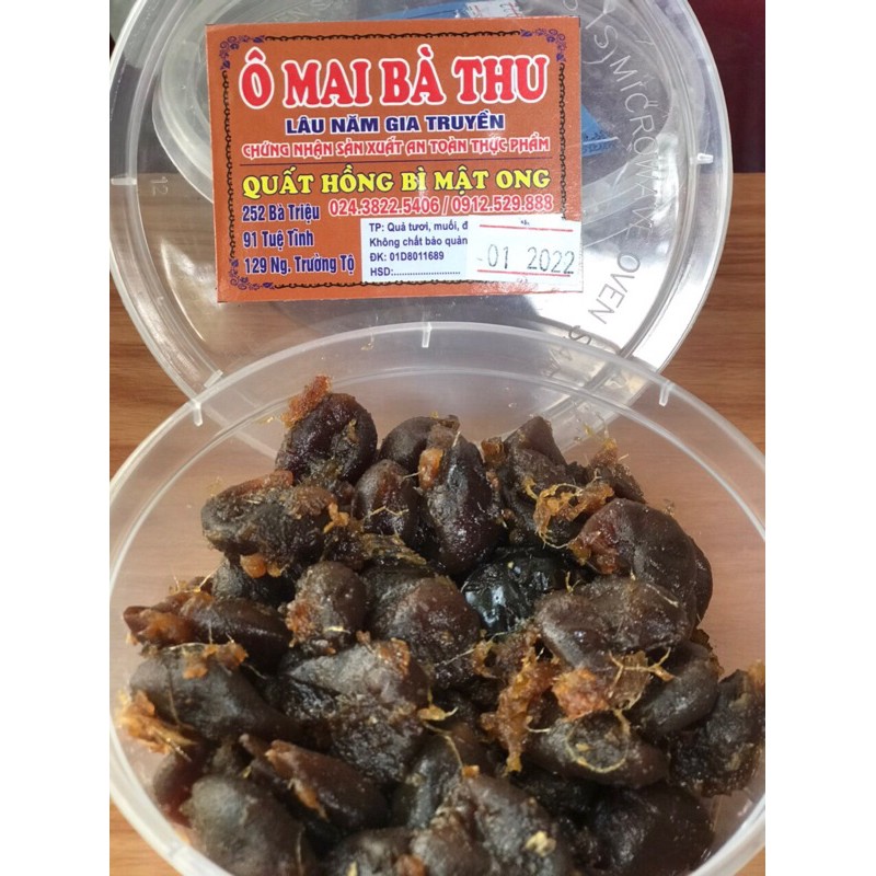 O mai Quất hồng bì chính hiệu Bà Thu, đặc sản Hà Nội (hộp 190 gam)