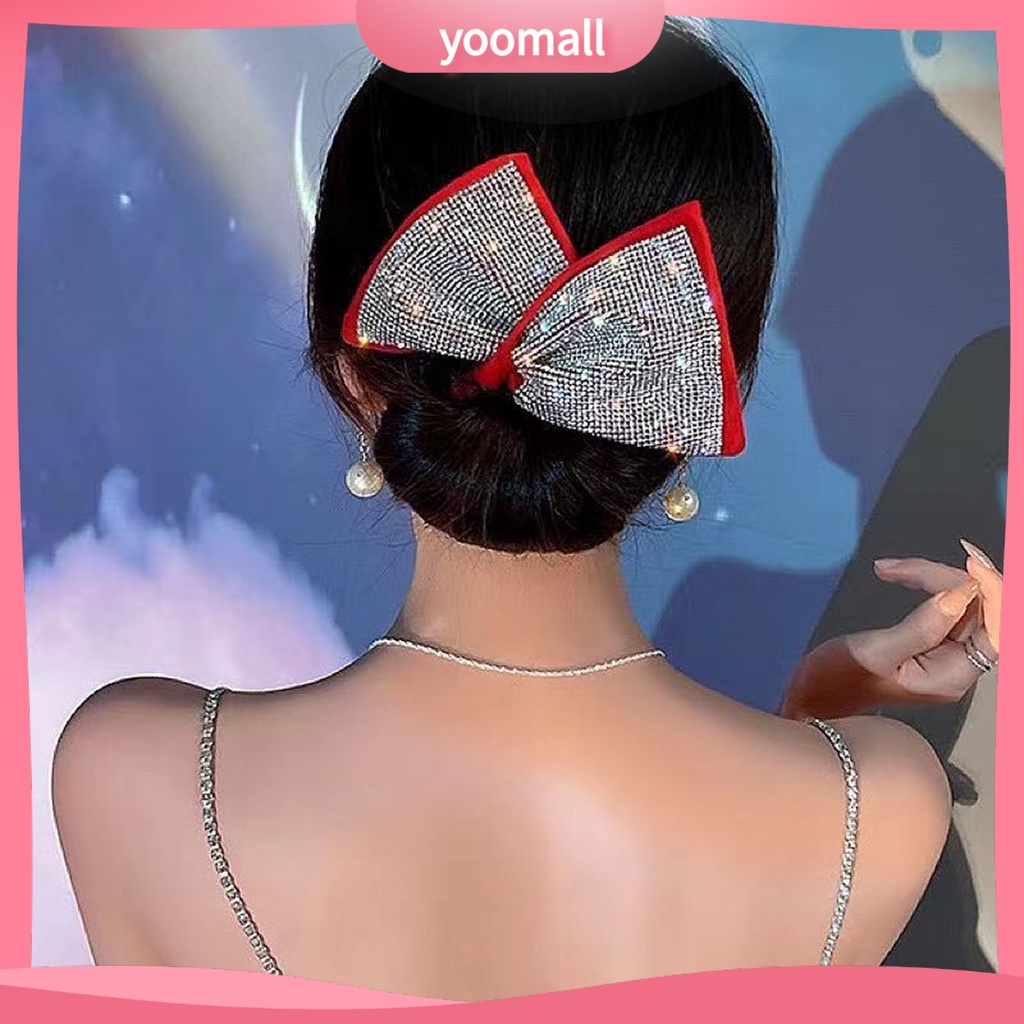 Kẹp Tóc Xoăn Bằng Vải Đính Nơ Xinh Xắn