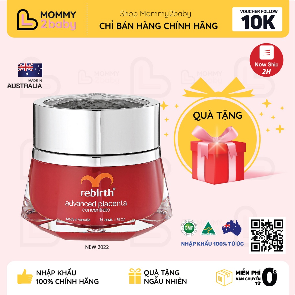 Kem dưỡng nhau thai cừu đậm đặc Rebirth RM01 50ML [Nhập Khẩu Chính Hãng]
