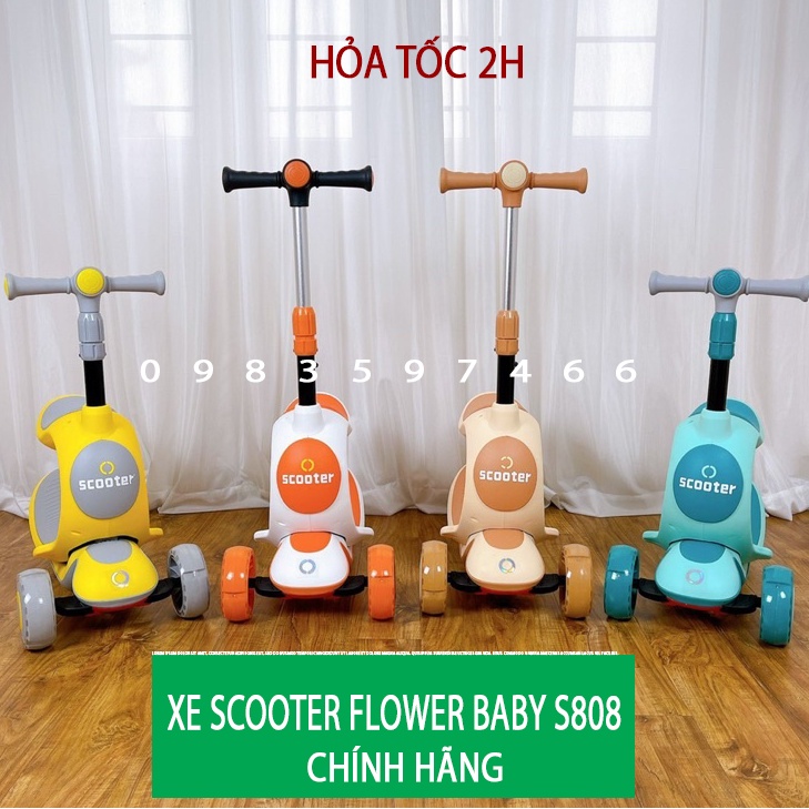 Xe Scooter 3 in 1,Có Đèn,Nhạc, xe scooter chòi chân