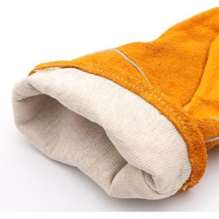 Găng tay da bò hàn chống tia lửa,cháy,tiếp xúc nhiệt,sức nóng, bức xạ nhiệt, giữ ấm đôi tay - găng tay cơ khí