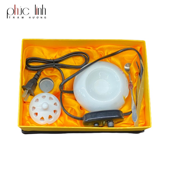Lư Xông Trầm Điện-Xông Bột Trầm-Cao 7cm-Đường Kính 8cm-Giao Màu Ngẫu Nhiên