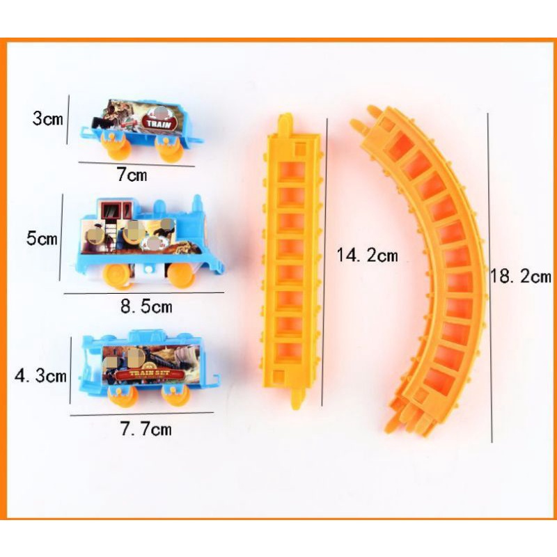 Bộ đồ chơi tàu hỏa đường ray xe lửa Thomas dùng pin . loại to 8 thanh ray nối